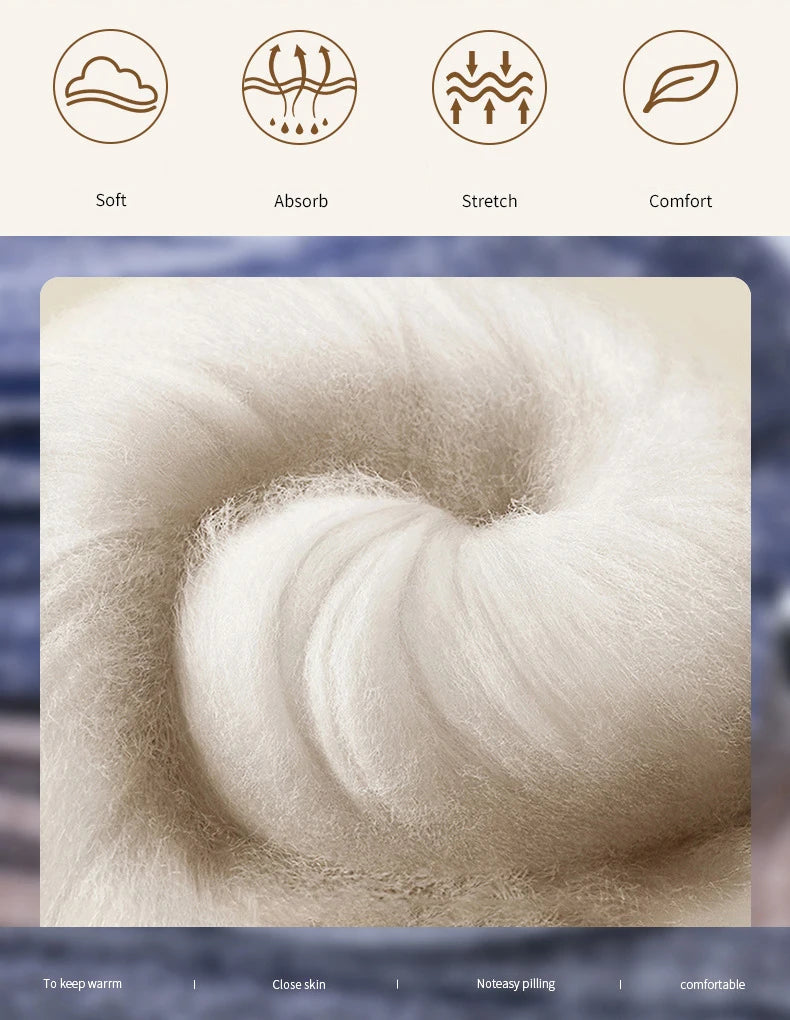 Men’s Merino Wool Thermal Socks – Thickened Winter Hiking & Mountaineering Socks | Breathable, Cushioned, Odor-Resistant