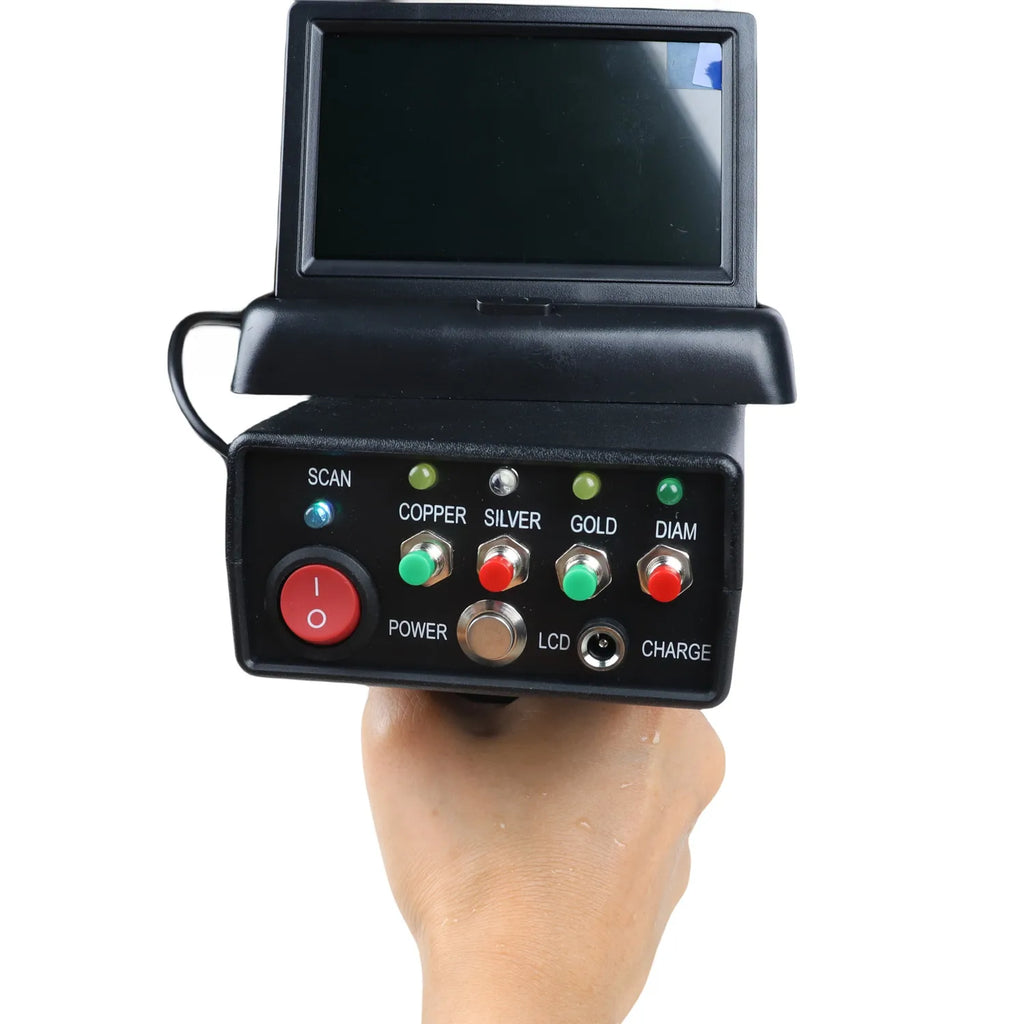 Black Hawk All-In-One Long Range Metal Detector – Gold, Silver, Copper, Diamond Detection with Folding LCD & Dual Enhancing Antennas