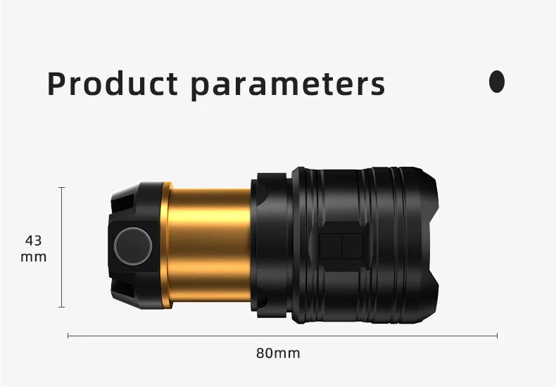 COBA XHP360 Ultra-Bright 36-Core Rechargeable Headlamp – 5 Light Modes, 2000m Range, Zoom Beam, IP68 Waterproof