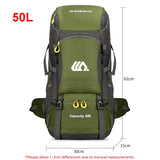 50L Waterproof Hiking Backpack – Large Travel Rucksack with Shoe Compartment thumbnail 6