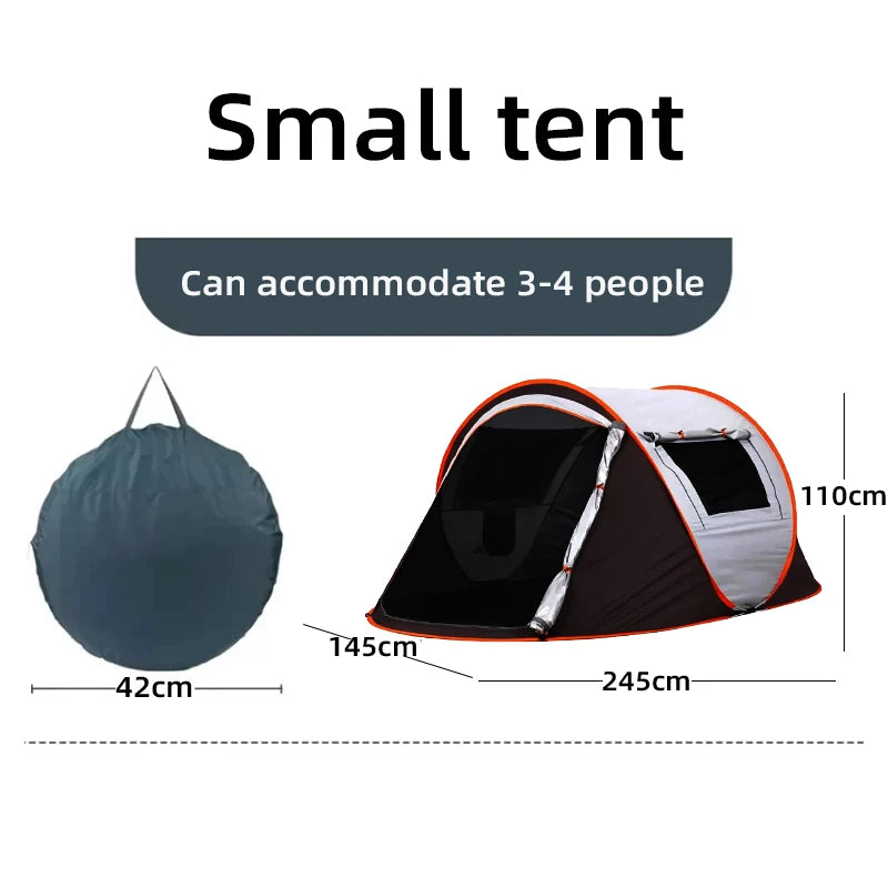 Quick-Open Pop-Up Tent for 5–8 People – Waterproof Hand-Throw Camping & Boat Tent (4-Season, Double Layer)
