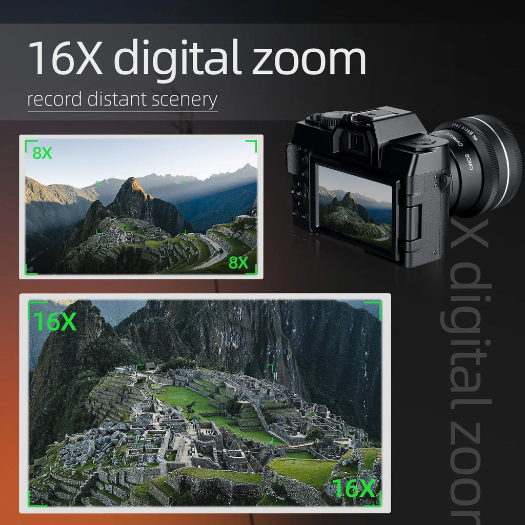 G-Anica 4K Compact Digital Camera – 48MP Vlogging Camera with Flip Screen, Wide-Angle & Macro Lens, WiFi, PC Webcam Mode