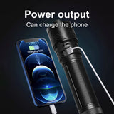 Ultra Bright 15000mAh LED Tactical Flashlight – USB Rechargeable, Zoomable, Long Range (Up to 6000M) thumbnail 10