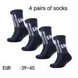 4 Pairs Mid-Tube Non-Slip Football Socks – Breathable & Durable Sports Training Socks (Unisex) thumbnail 7