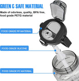 Half Gallon Motivational Water Bottle with Sleeve – 64oz Leak-Proof BPA-Free Bottle with Straw, Time Markers & Adjustable Strap thumbnail 9