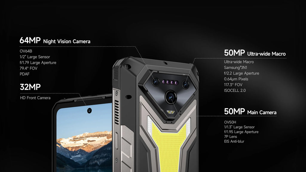 Ulefone Armor 34 Pro 5G – Rugged AI Smartphone with Built-in Projector, 25500mAh Battery, 120Hz Display, and 32GB+512GB Storage
