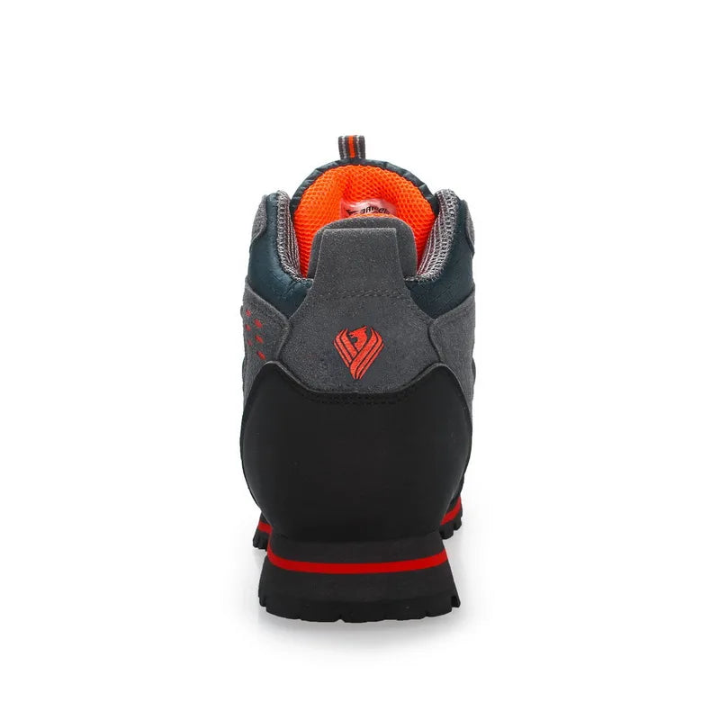 Men’s Waterproof Hiking Shoes – Outdoor Mountain Climbing Sneakers with Height Boost