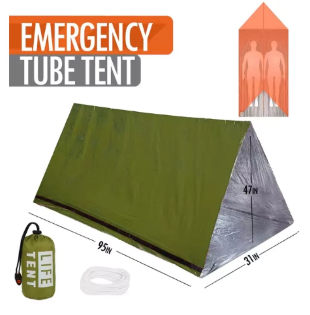 2-Person Emergency Survival Tent – Lightweight, All-Weather Shelter for Emergencies