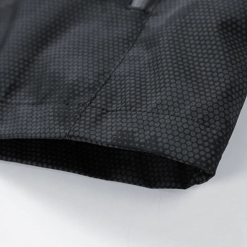 Men’s Hooded Waterproof Hiking Jacket – Windproof Outdoor Bomber with Detachable Hood