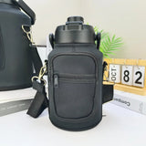 Portable Thermal Water Bottle Bag – Large Capacity Sleeve with Adjustable Shoulder Strap (Black) thumbnail 5