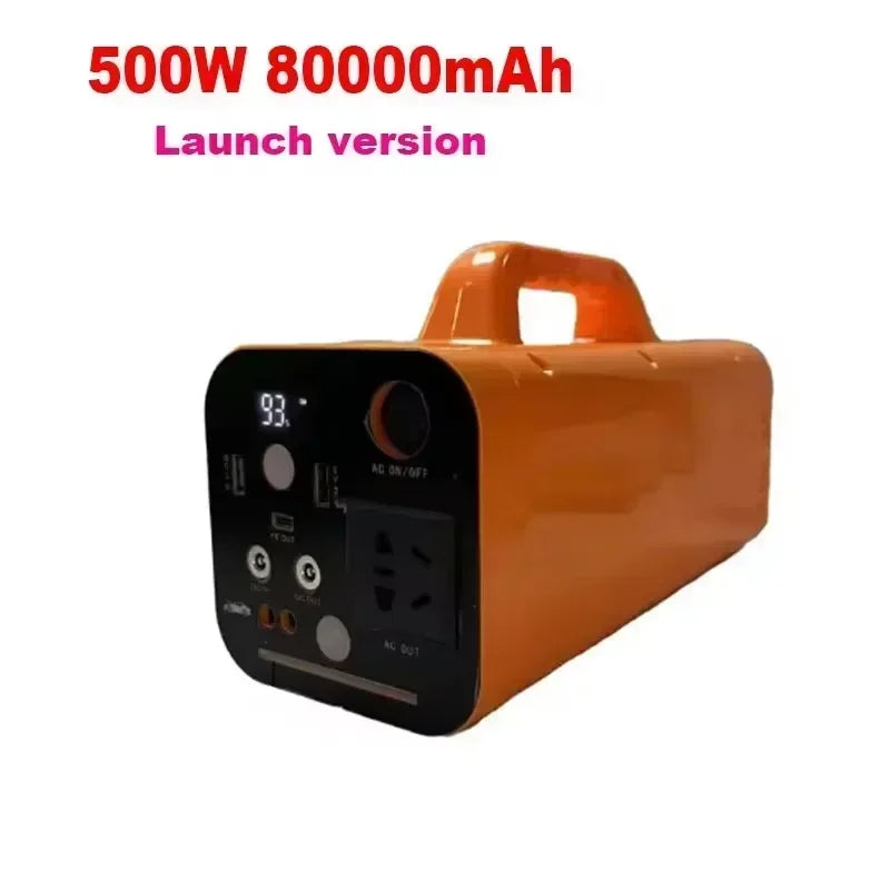 Robinella 500W Portable Power Station – 80000mAh LiFePO4 Battery Backup | AC/DC/USB Output | Outdoor Camping & Emergency Power Supply (220V)