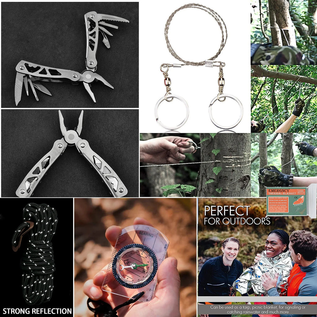 Professional Survival First Aid Kit – 24-in-1 Emergency Gear with Molle Bag | Camping, Hiking, Outdoor Rescue IFAK