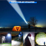 MaxLumenit™ 1,000,000 Lumen Rechargeable LED Flashlight – Ultra-Bright, USB-C, Waterproof, Zoomable Torch for Outdoor & Emergency Use thumbnail 10