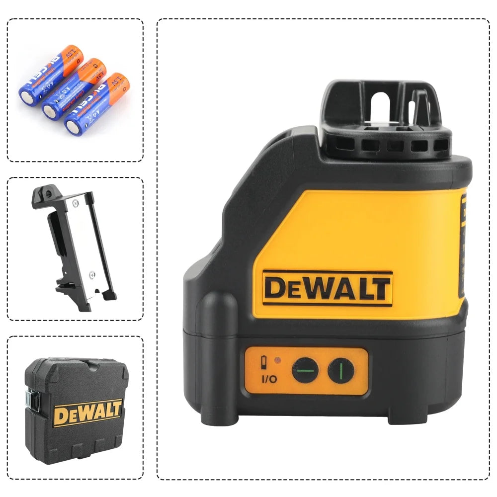 DEWALT DW088CG 30m Self-Leveling Green Cross Line Laser Level with Case – Horizontal & Vertical 2-Line