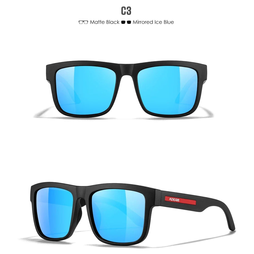 KDEAM Polarized Sunglasses – White Frame UV400 Protection