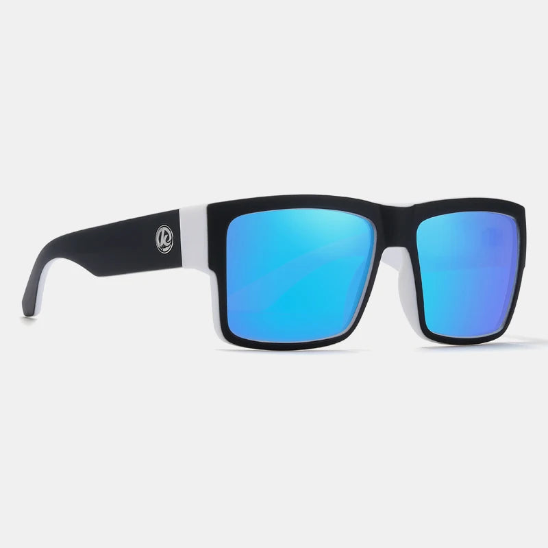 KDEAM All-Black Polarized Sunglasses – Unisex Square Frame | UV400 Protection for Fishing, Driving & Outdoor Adventure