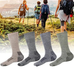 Men’s Merino Wool Thermal Socks – Thickened Winter Hiking & Mountaineering Socks | Breathable, Cushioned, Odor-Resistant