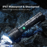 MaxLumenit™ 1,000,000 Lumen Rechargeable LED Flashlight – Ultra-Bright, USB-C, Waterproof, Zoomable Torch for Outdoor & Emergency Use thumbnail 6