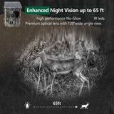 30MP 2K Solar Trail Camera – Infrared Night Vision Wildlife & Security Cam with Motion Sensor & Long Battery Life (IP66 Waterproof) thumbnail 9