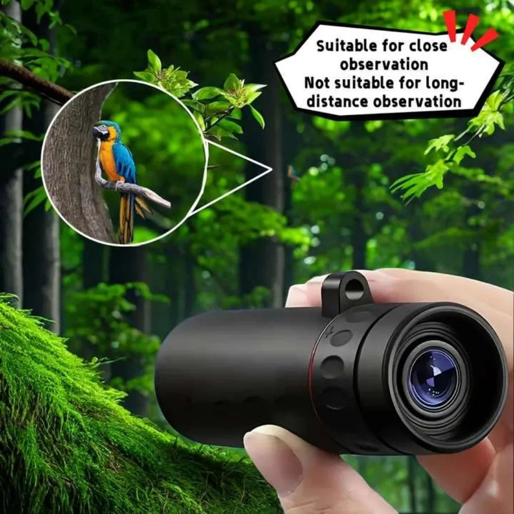 2000x25 HD Monocular Telescope with Phone Holder – Portable, Waterproof, and High-Powered for Hunting, Camping & Birdwatching