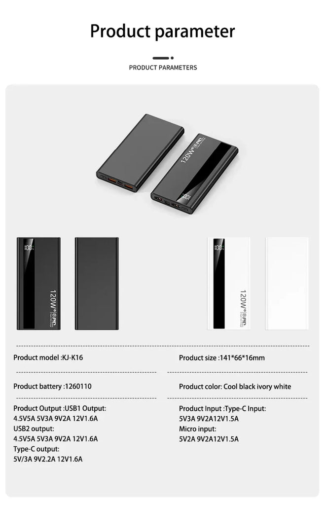 Xiaomi 120W 200000mAh Power Bank – Super Fast Charging Portable Battery Charger