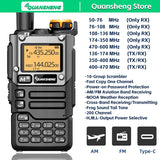 Quansheng UV-K5(8) Long-Range Dual Band Walkie Talkie – 200 Channel Portable Two-Way Radio with AM/FM, Emergency Weather, Cross-Band Intercom & Type-C Charging thumbnail 7