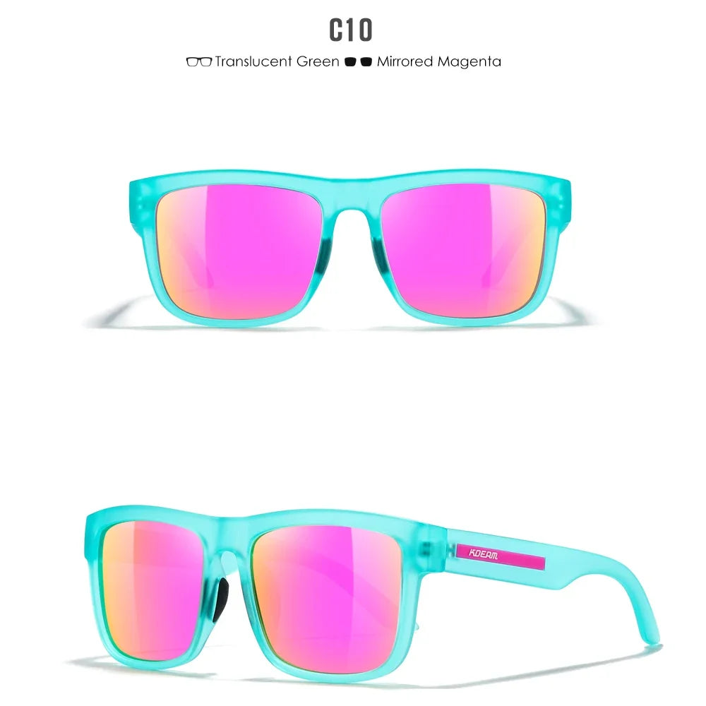 KDEAM Polarized Sunglasses – White Frame UV400 Protection