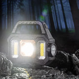 Solar Rechargeable Flashlight – Zoomable Waterproof COB LED Torch & Portable Lantern thumbnail 3