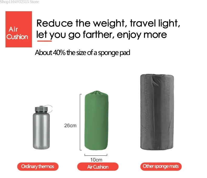 SHXI Ultralight Diamond-Shaped Inflatable Sleeping Pad – Single Person, Waterproof TPU Camping Mat