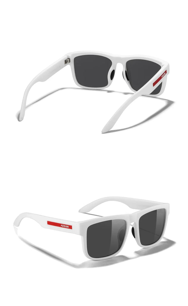 KDEAM Polarized Sunglasses – White Frame UV400 Protection