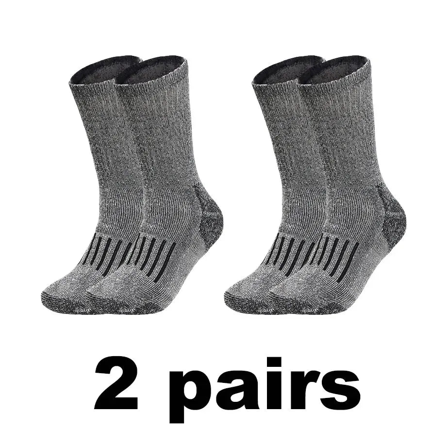 Men’s Merino Wool Thermal Socks – Thickened Winter Hiking & Mountaineering Socks | Breathable, Cushioned, Odor-Resistant