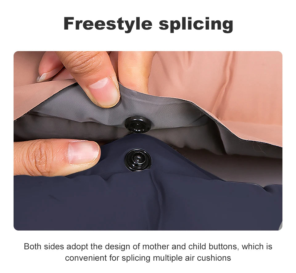 Ultralight Self-Inflating Camping Mattress with Built-In Foot Pump – 10cm Thick TPU Nylon Sleeping Pad for Hiking, Travel & Fishing