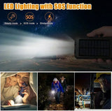 Solar Power Bank – Waterproof, Fast Charging, High-Capacity Powerbank with SOS & LED Light for Outdoor Survival thumbnail 6