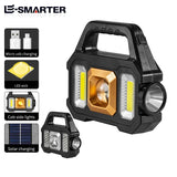 Solar Rechargeable Flashlight – Zoomable Waterproof COB LED Torch & Portable Lantern thumbnail 6