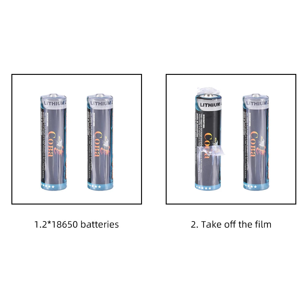 COBA XHP360 Ultra-Bright 36-Core Rechargeable Headlamp – 5 Light Modes, 2000m Range, Zoom Beam, IP68 Waterproof