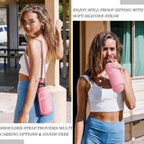 32 oz Motivational Water Bottle with Sleeve – Leakproof BPA-Free Bottle with Straw, Time Marker & Adjustable Strap Carrier (1L) thumbnail 17