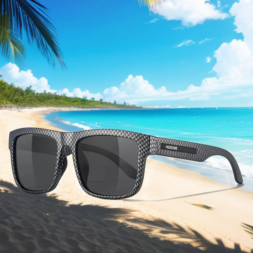 KDEAM Polarized Sunglasses – White Frame UV400 Protection