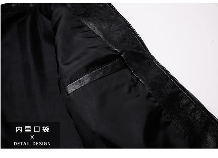 Men's PU Leather Stand Collar Motorcycle Jacket – Casual Windbreaker Biker Coat