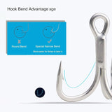 4X Strong High Carbon Steel Treble Hooks (20pcs / 2 Boxes) – Ultra Sharp Saltwater & Freshwater Fishing Hooks thumbnail 8