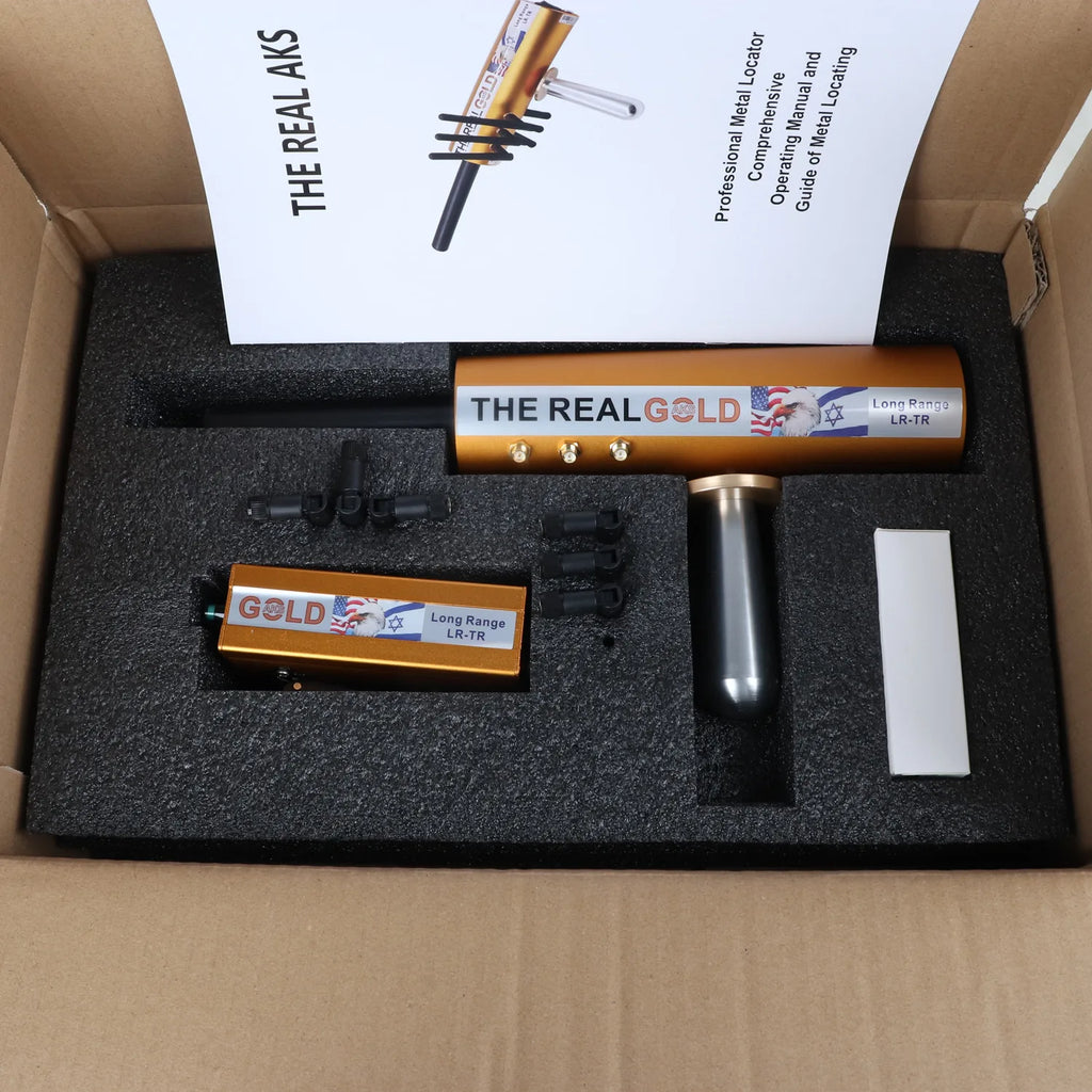 AKS 6-Antenna Long-Range Underground Detector – Detect Gold, Silver, Copper, Gems & Diamonds (Up to 800m Range / 12M Depth)