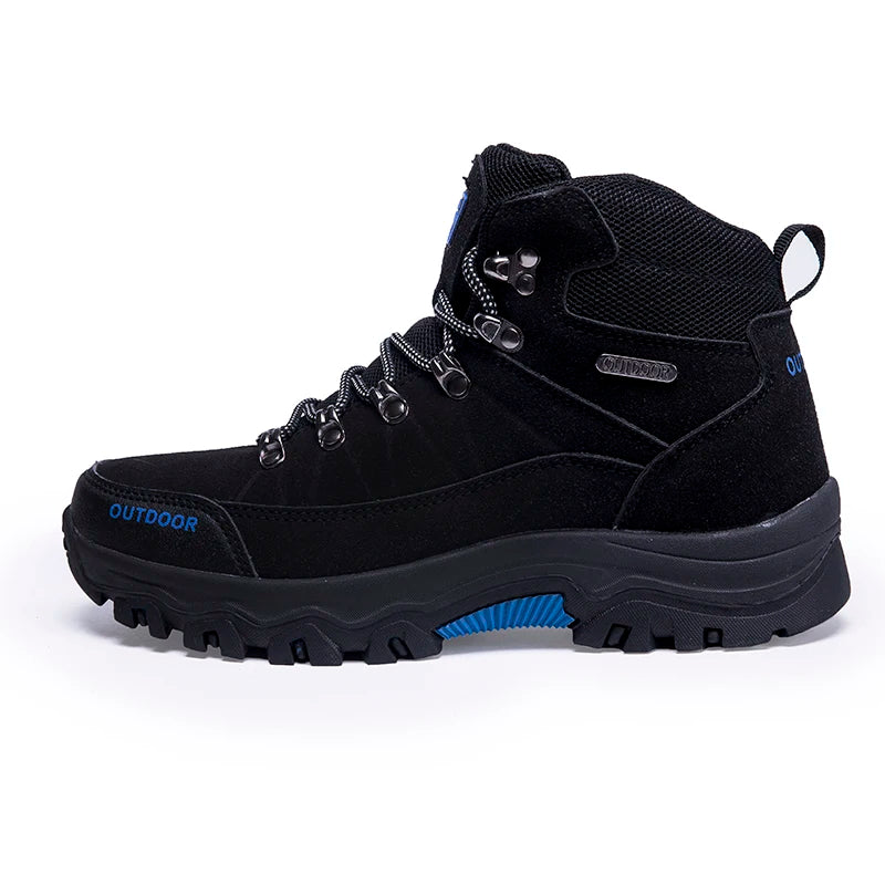 Men’s Waterproof High-Top Hiking & Climbing Shoes – Anti-Slip, Breathable Outdoor Footwear