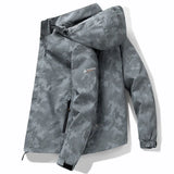 Men’s Hooded Waterproof Hiking Jacket – Windproof Outdoor Bomber with Detachable Hood thumbnail 6