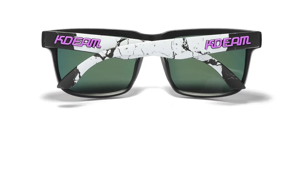 KDEAM Polarized Sunglasses – Unisex Square Frame UV400 Outdoor Eyewear (Red Mirror Lens, Model KD332)