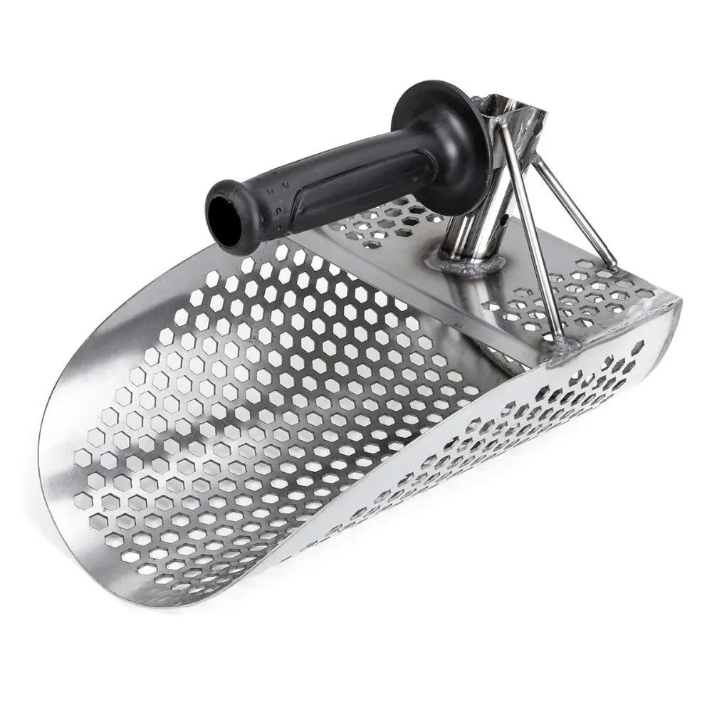 Stainless Steel Sand Scoop Shovel for Metal Detecting – SUS304 Beach & Underwater Sand Sifter