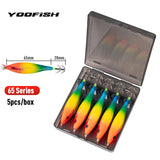 YOOFISH Luminous Horizontal Squid Jig (5pcs Set) β Premium Wood Shrimp Squid Hooks for Saltwater Fishing thumbnail 15