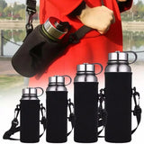 Neoprene Water Bottle Carrier with Strap – Insulated Sleeve for 610ml–1500ml Bottles (Black or Camouflage) thumbnail 1