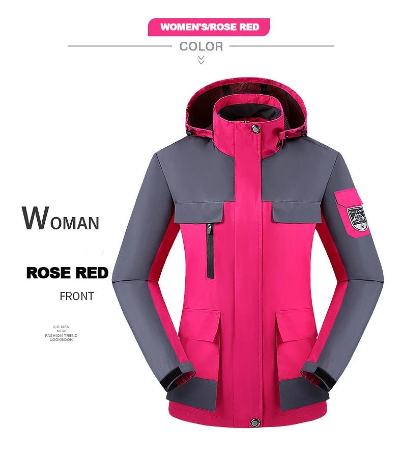 CHRLCK Women's Waterproof Hiking Jacket – Windproof, Quick-Dry Outdoor Shell with Custom Logo Option