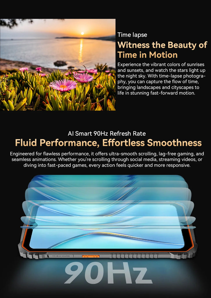 Blackview Oscal MARINE 1 Rugged Smartphone – 6.56" HD+ 90Hz Display, Android 15, 5100mAh Battery, IP68 Waterproof, 12GB RAM + 128GB ROM