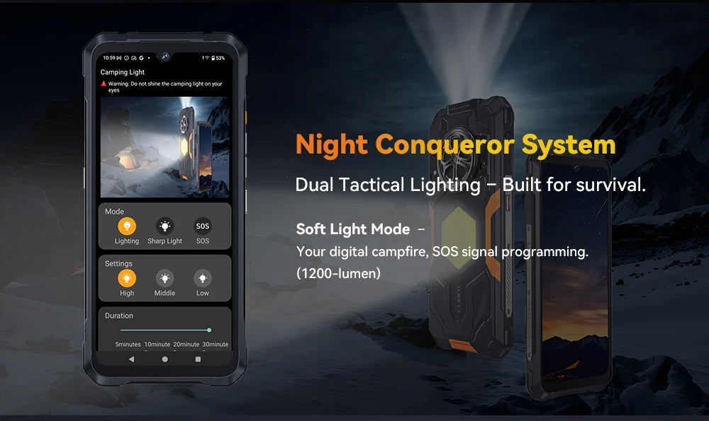 Cubot KingKong Power 5 – Rugged Smartphone with 15300mAh Battery, 6.88" 120Hz Display, Android 15, 16GB RAM + 128GB Storage, IP68/IP69K