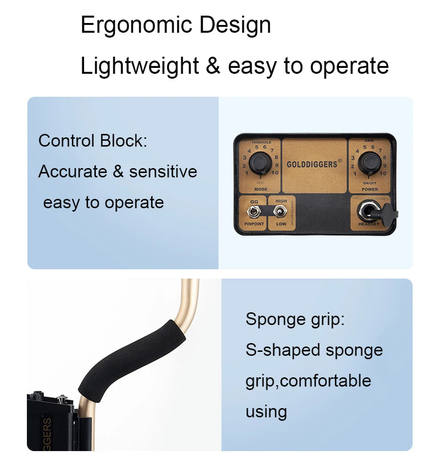 F004 High-Sensitivity Gold & Treasure Metal Detector – Deep Target Audio, 71kHz Precision Coil